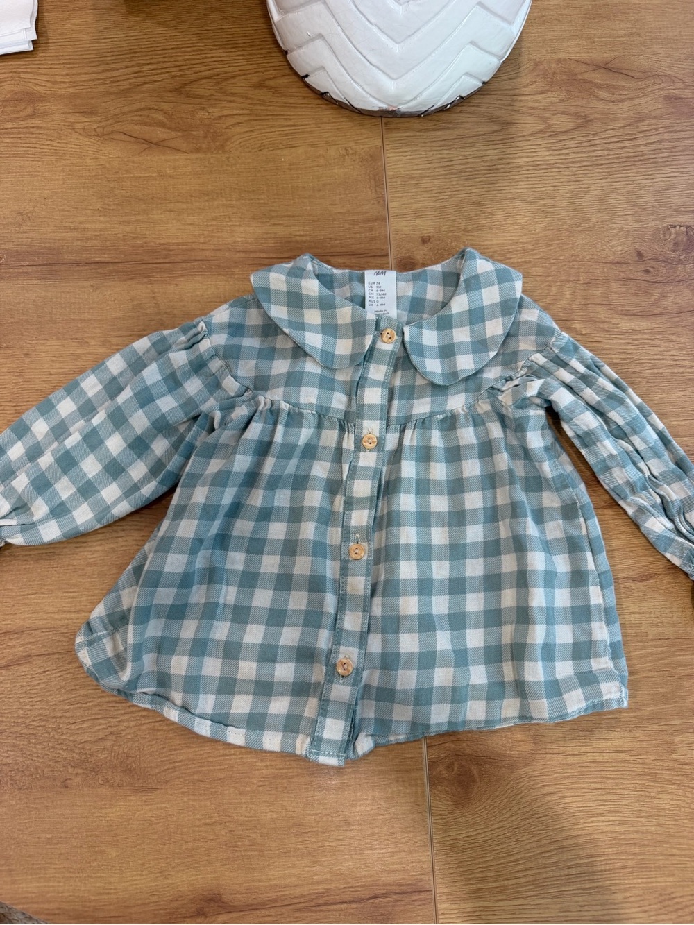 H&M baby gingham top 9M